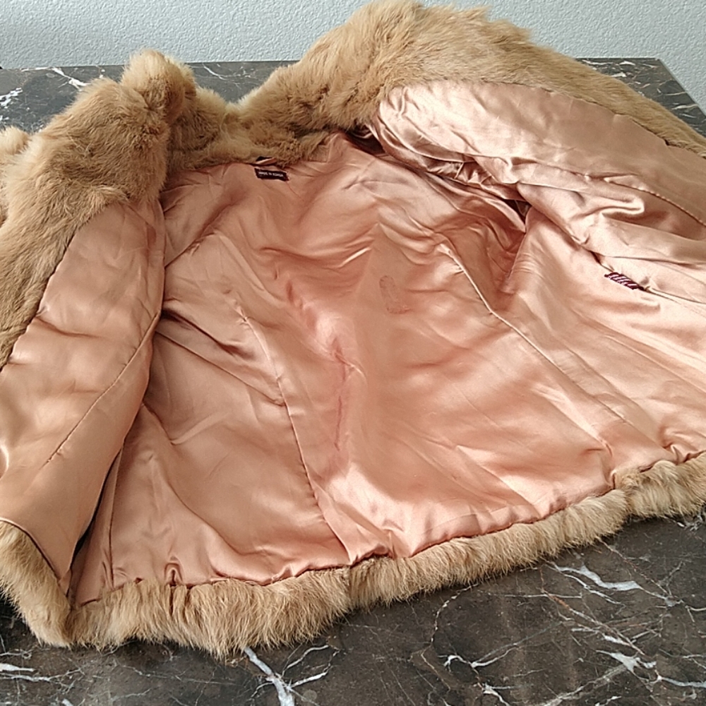 Vintage rabbit fur coat - Picture 2 of 4
